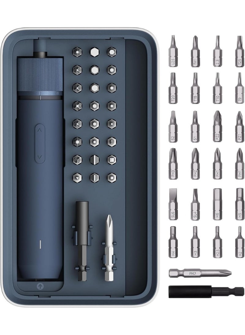 HOTO Electric Precision Screwdriver Set with 24 Bits – Rechargeable Mini Screwdriver Kit for Electronics Repair  (If brand is known, add it at the start) Example: Xiaomi Electric Precision Screwdriver Set with 24 Bits – Rechargeable - Image 1